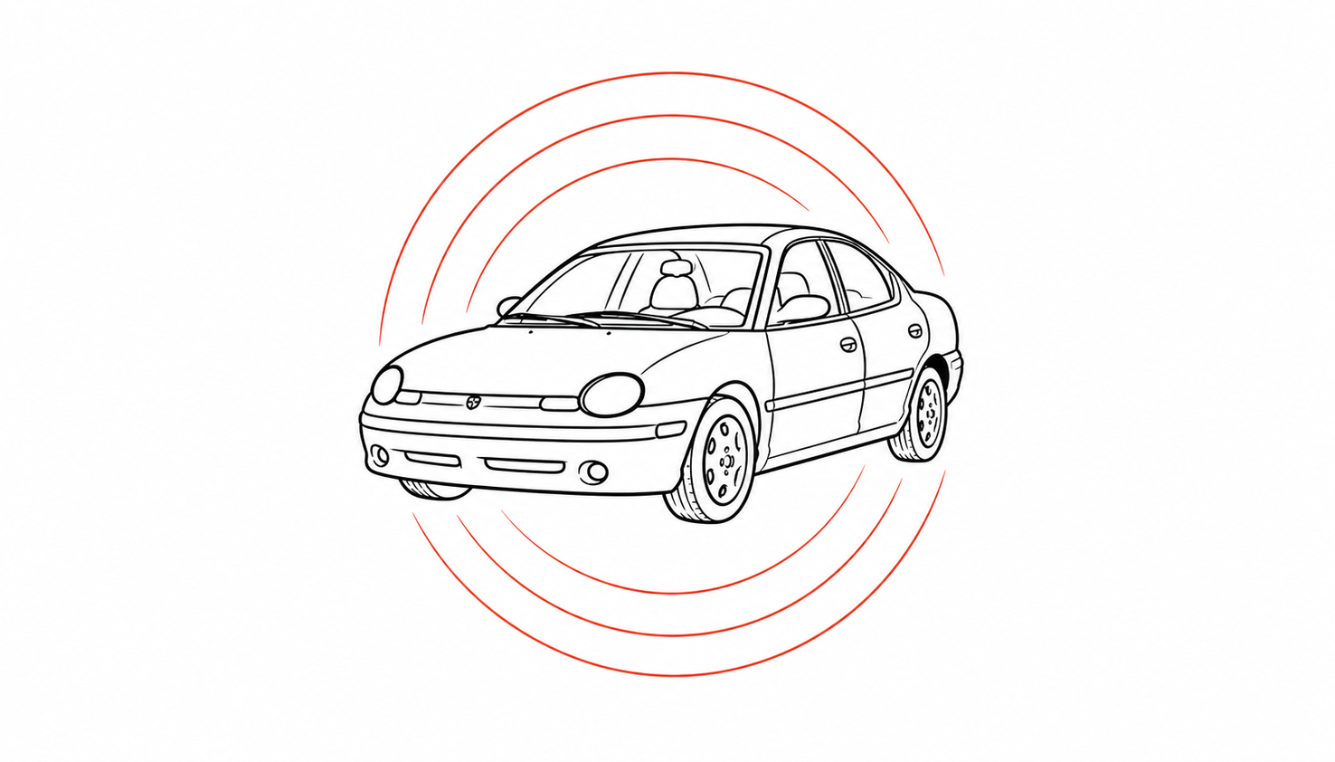 Illustration of a Dodge Neon