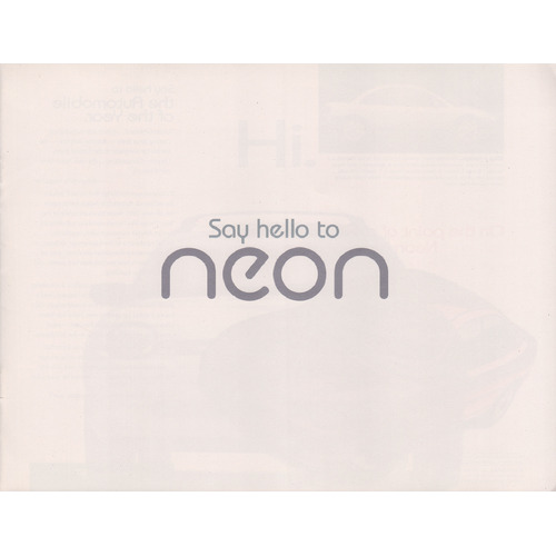 1995 Dodge Neon brochure preview
