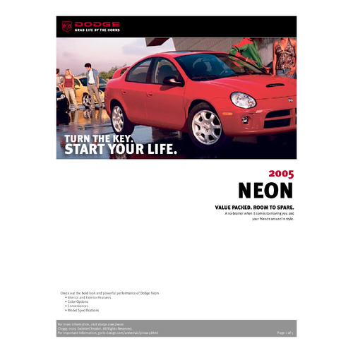 2005 Dodge Neon brochure preview