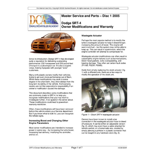 Master Service and Parts – Disc 1 2005 preview
