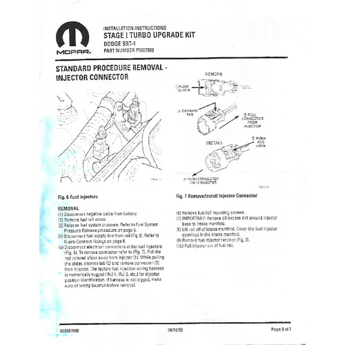 Mopar Stage 1 Turbo Upgrade Kit instructions pt2 preview